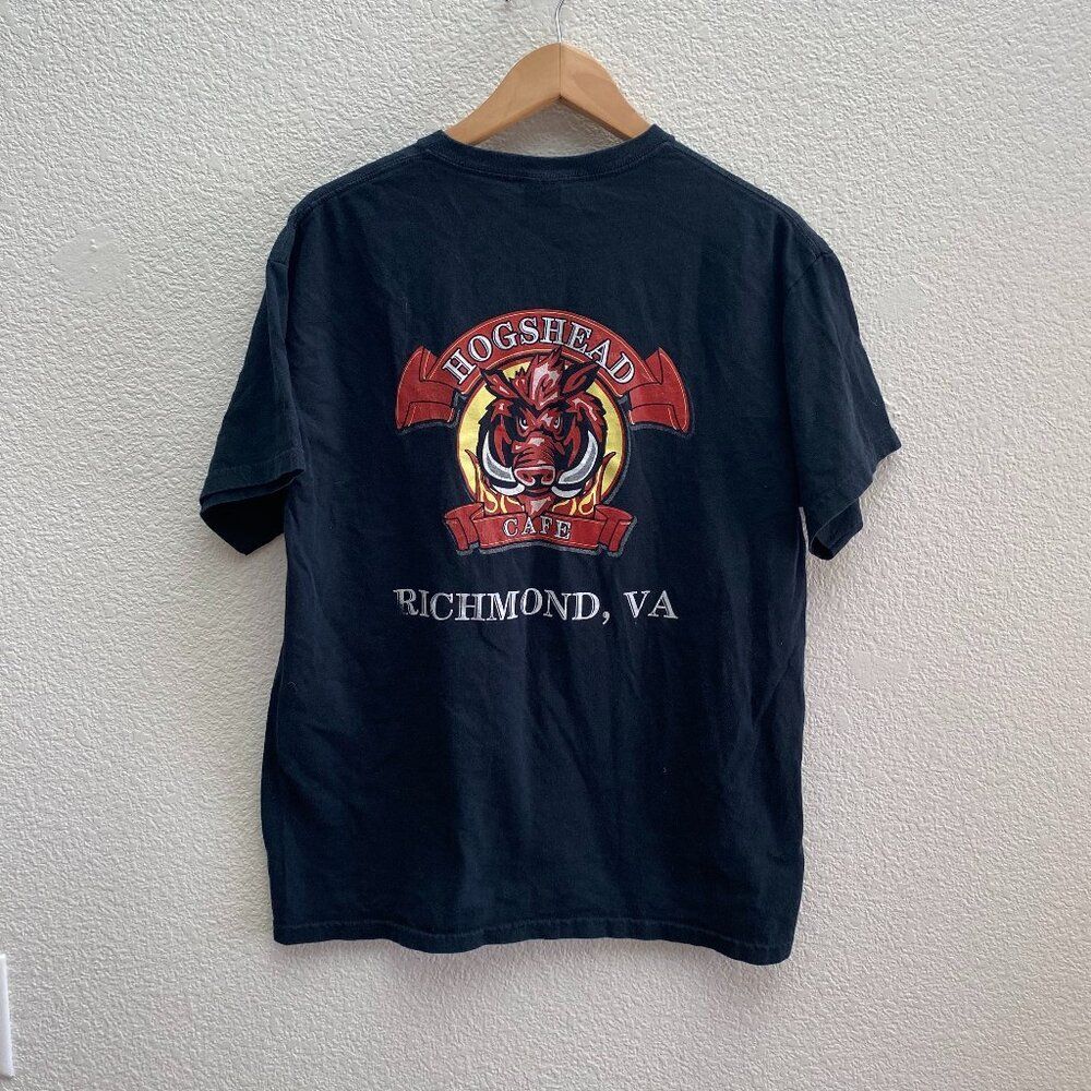 VTG Hogshead Cafe Richmond VA Gildan Ultra Cotton T-Shirt Large Short Sleeve